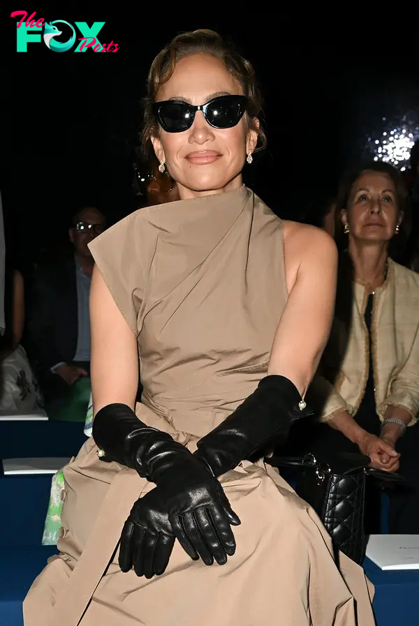 Jennifer Lopez at the Dior show in Paris.