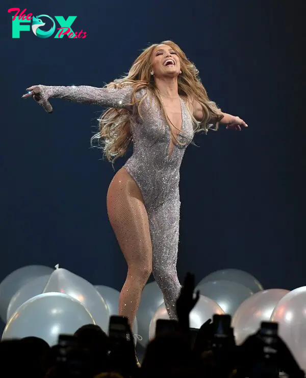 Jennifer Lopez performs during a stop of her It's My Party tour.