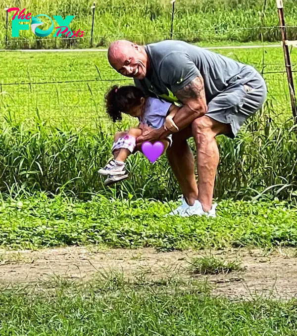 Dwayne Johnson with his daughter Tiana