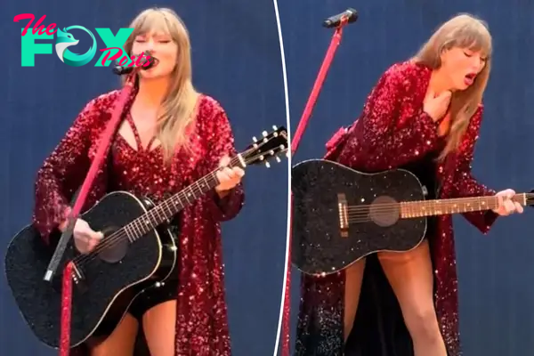 Taylor Swift split image.