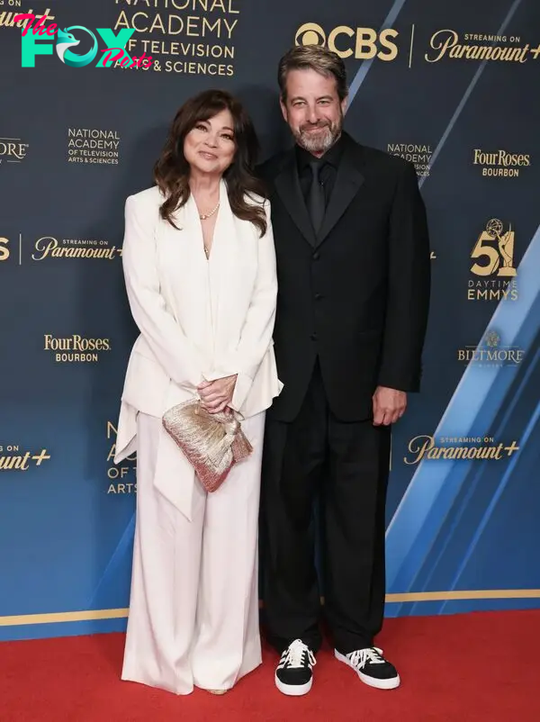 Valerie Bertinelli and Mike Goodnough attend the 51st annual Daytime Emmys Awards.