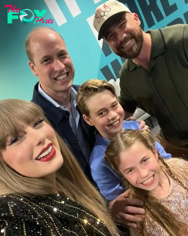 Travis Kelce, Taylor Swift, Prince William, Prince George and Princess Charlotte