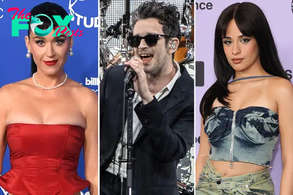 A photo of Katy Perry, Matty Healy and Camila Cabello