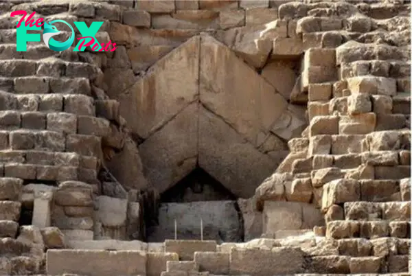 The 'entrance' to the Great Pyramid that was entered in 832 AD. 