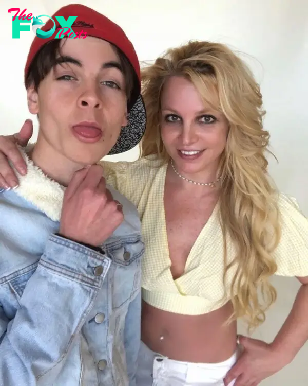 Britney Spears with her son