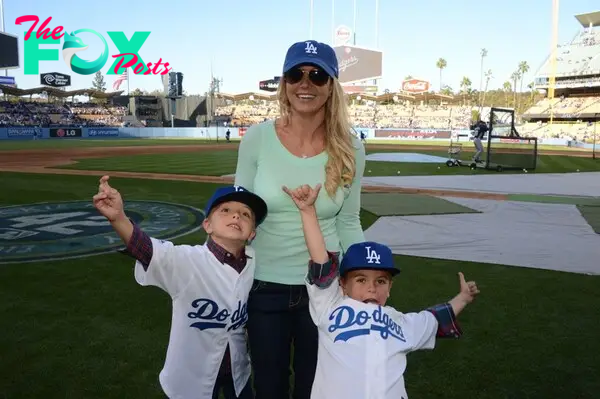 Britney Spears with her sons Jayden and Sean