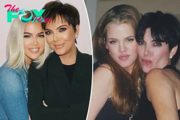 Kris Jenner and Khloé Kardashian split image.