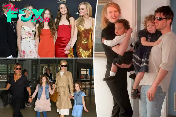 Nicole Kidman, Keith Urban, Tom Cruise and their kids