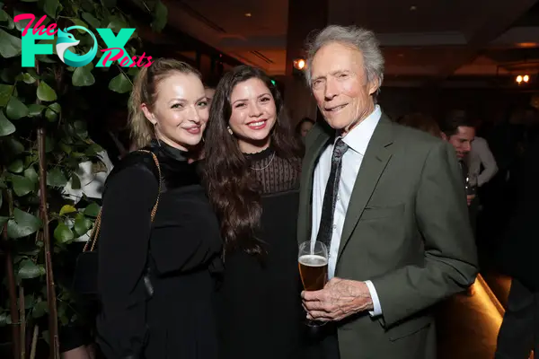 Clint Eastwood and his daughters Francesca and Morgan