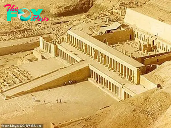 The trash pile was discovered when researchers were reconstructing a tomb inside the Temple of Hatshepsut (pictured)