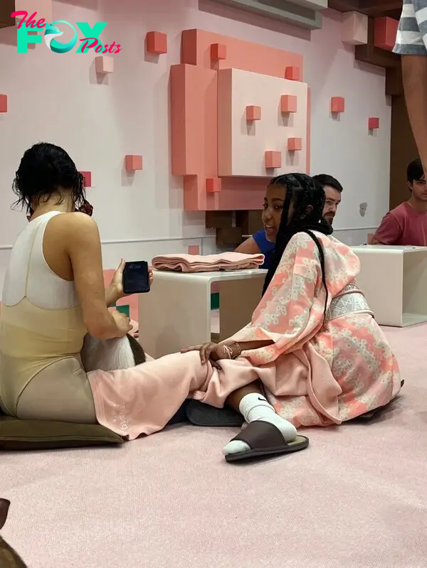 Bianca Censori and North West at a pig cafe in Tokyo