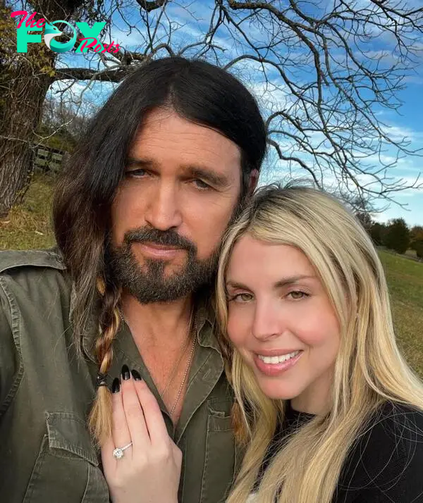 Firerose Cyrus shows off her engagement ring with Billy Ray Cyrus.