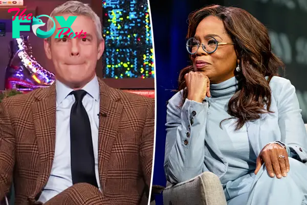 Andy Cohen and Oprah Winfrey