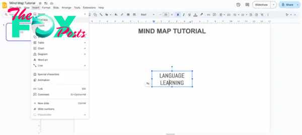 Creating Mind Map - Step 1