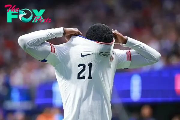 USMNT attacker Weah was sent off following a VAR check after clashing with a Panama defender off the ball.