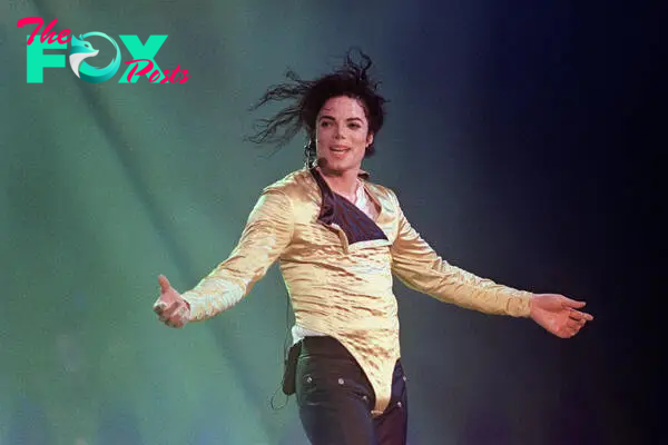 Michael Jackson onstage.