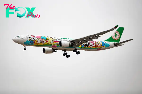 Eva Air's Hello Kitty-themed Plane Takes Off From Beijing Capital International Airport