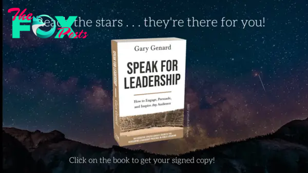 Dr. Gary Genard's book on how to develop leadership presence, Speak for Leadership.