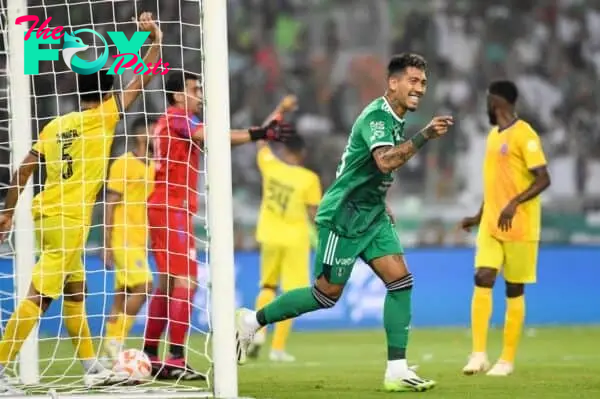 Roberto Firmino scored a hat-trick on his Al Ahli debut (STR/AP).