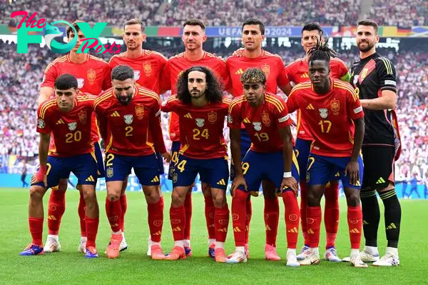 Alineación inicial de España ante Alemania, en cuartos.