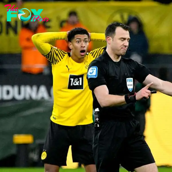 Borussia Dortmund's Jude Bellingham and Felix Zwayer at the Signal Iduna Park Dortmund back in 2021.