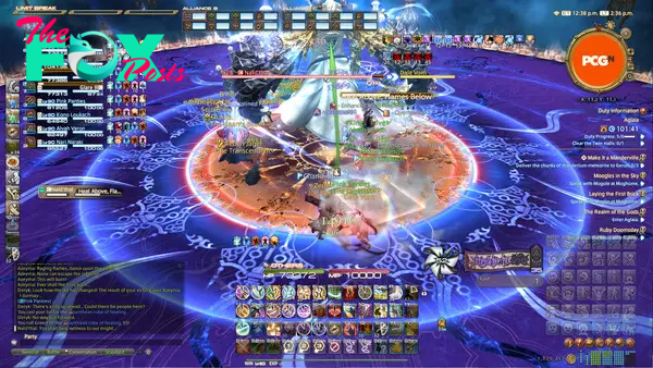 FF14 alliance raid - 24 players face Nald'thal in Algaia, the first part of Myths of the Realm.