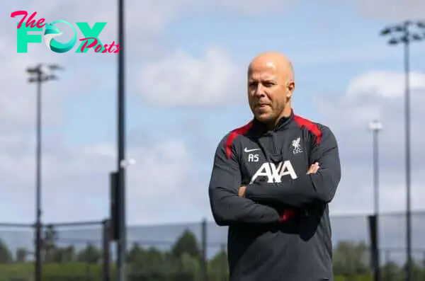 KIRKBY, ENGLAND - Friday, July 5, 2024: Liverpool's new head coach Arne Slot is presented at a photo call at the club's AXA Training Centre. (Photo by David Rawcliffe/Propaganda)