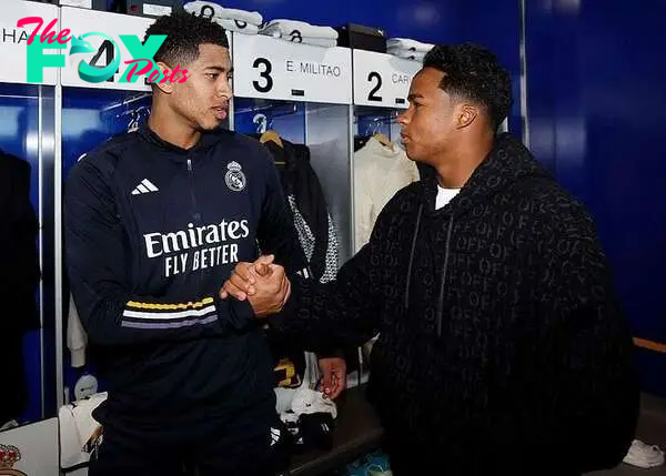 Endrick meets Bellingham at Real Madrid City.