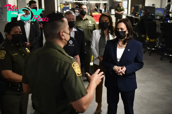 Vice President Kamala Harris tours the El Paso U.S. Customs and Border Protection Central Processing Center, on June 25, 2021.