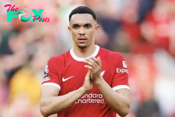 LIVERPOOL, ENGLAND - Sunday, May 5, 2024: Trent Alexander-Arnold of Liverpool after the FA Premier League match between Liverpool FC and Tottenham Hotspur FC at Anfield. (Photo by Ryan Brown/Propaganda)