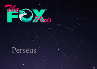 A diagram showing the location of the Perseus constellation