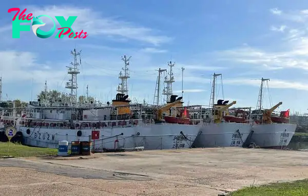 Several fishing vessels owned by an Argentine company with significant Chinese investment