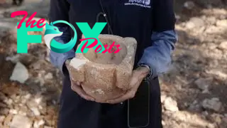 A stone vessel identified with the Jewish population in the Second Temple, which was discovered in the quarry.