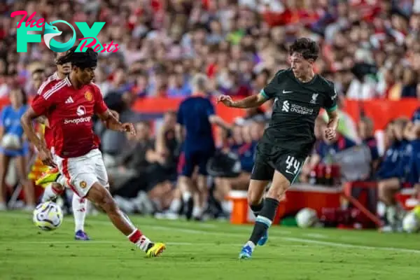 COLUMBIA - Saturday, August 3, 2024: Liverpool's Luke Chambers during a pre-season friendly match between Liverpool FC and Manchester United FC at the Williams-Brice Stadium on day eleven of the club's pre-season tour of the USA. Liverpool won 3-0. (Photo by David Rawcliffe/Propaganda)