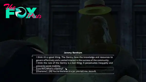 The player speaks with Jeremy Bentham in Fallout 4 mod, Fallout London