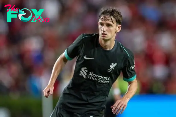 COLUMBIA - Saturday, August 3, 2024: Liverpool's Tyler Morton during a pre-season friendly match between Liverpool FC and Manchester United FC at the Williams-Brice Stadium on day eleven of the club's pre-season tour of the USA. (Photo by David Rawcliffe/Propaganda)