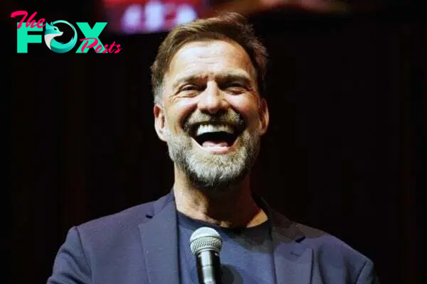 LIVERPOOL, ENGLAND - Monday, May 27, 2024:Jurgen Klopp during 'An Evening with Jürgen Klopp' an event at the Liverpool Arena celebrating Klopp's nine years as manager of Liverpool Football Club. (Photo by Ryan Brown/Propaganda)