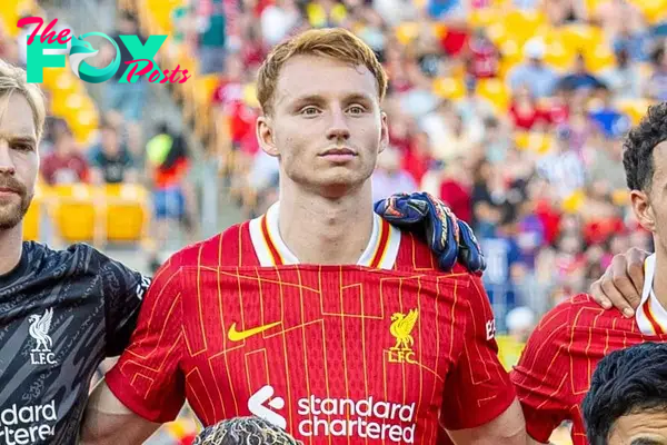 PITTSBURGH - Friday, July 26, 2024: Liverpool's Sepp van den Berg during a pre-season friendly match between Liverpool and Real Betis Balompié at the Acrisure Stadium on day three of the club's pre-season tour of the USA. (Photo by David Rawcliffe/Propaganda)