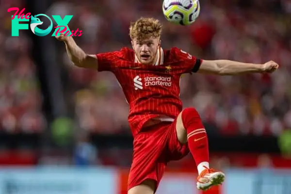 PHILADELPHIA - Wednesday, July 31, 2024: Liverpool's Luca Stephenson during a pre-season friendly match between Liverpool FC and Arsenal FC at the Lincoln Financial Field on day eight of the club's pre-season tour of the USA. Liverpool won 2-1. (Photo by David Rawcliffe/Propaganda)