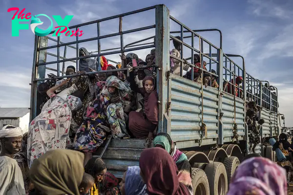 Sudanese refugees arrive in Renk, South Sudan, on Feb. 13, 2024.