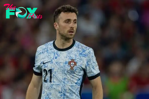 GELSENKIRCHEN, GERMANY - Wednesday, June 26, 2024: Portugal's Diogo Jota during the UEFA Euro 2024 Group F match between Georgia and Portugal at the Arena AufSchalke. (Photo by David Rawcliffe/Propaganda)