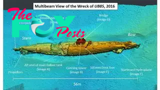 A composite image from multibeam sonar scans of the German submarine wreck on the seafloor off the coast of southwest Scotland.