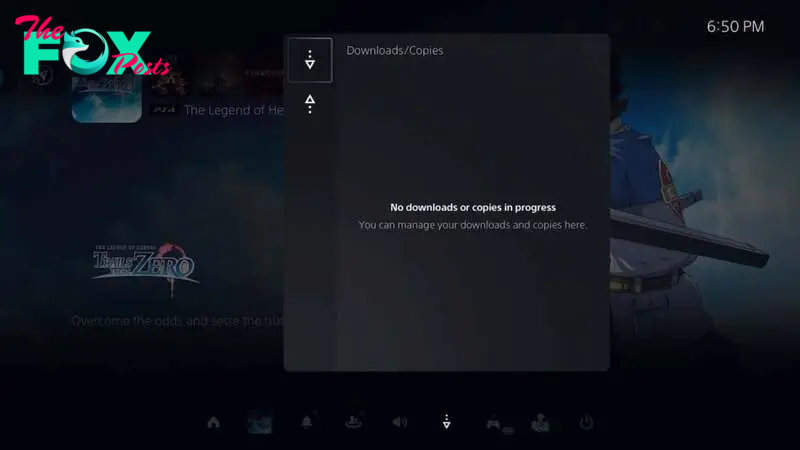 PlayStation 5 Downloads Menu