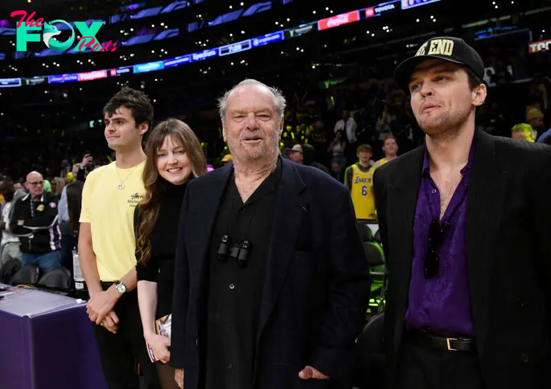 Jack Nicholson with LeBron James