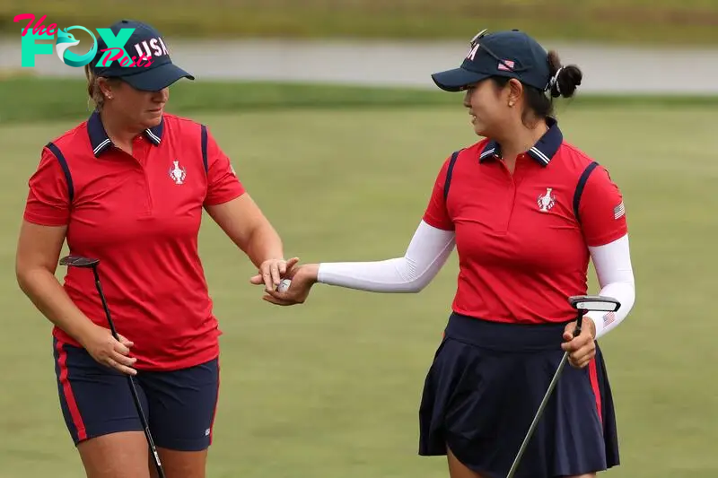 Nelly Korda helped Team USA get off to a strong start in the Friday morning foursomes on day 1 of the Solheim Cup.