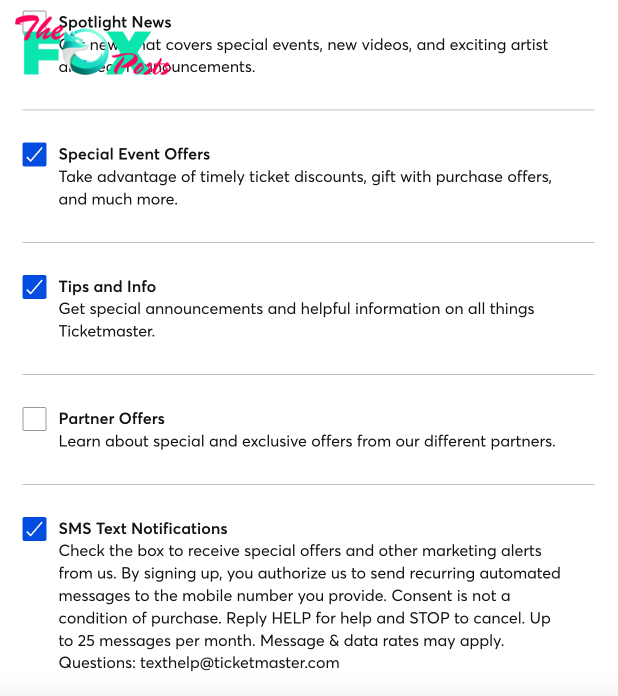 concert alerts on ticketmaster bonus options alerts emails settings