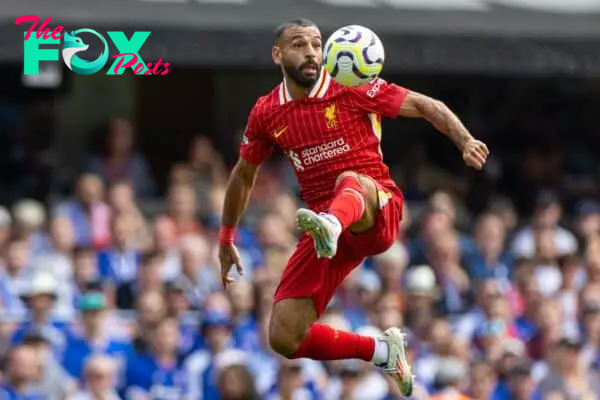 IPSWICH, ENGLAND - Saturday, August 17, 2024: Liverpool's Mohamed Salah during the FA Premier League match between Ipswich Town FC and Liverpool FC at Portman Road. (Photo by David Rawcliffe/Propaganda)