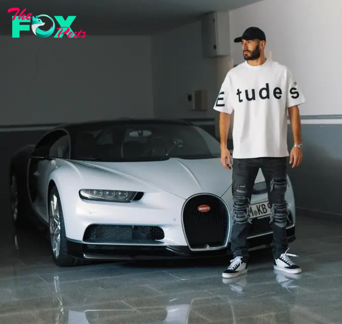 French striker Benzema lives an amazing lifestyle - owning dream cars like this Bugatti