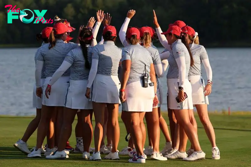 The United States are well in control at Robert Trent Jones Golf Club but need more points than Europe do to lift the trophy.