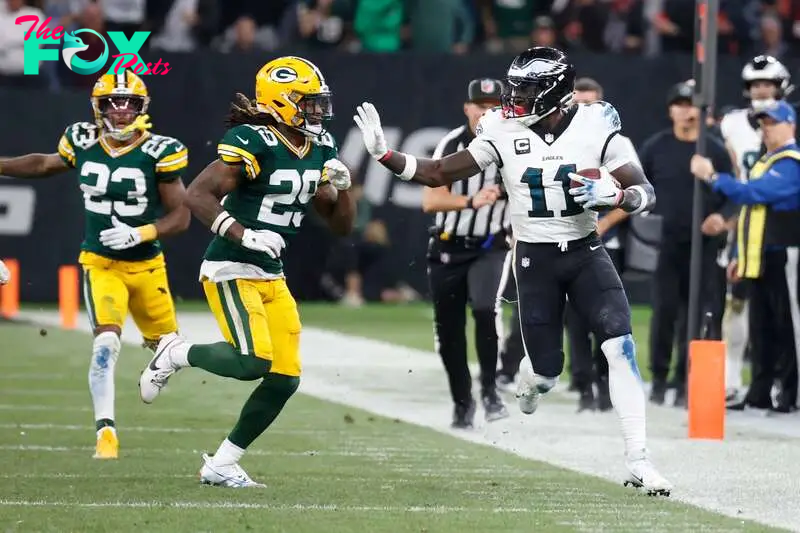 During their disappointing MNF loss to the Atlanta Falcons, Philadelphia Eagles receiver A.J. Brown missed his first game since joining the team in 2022.